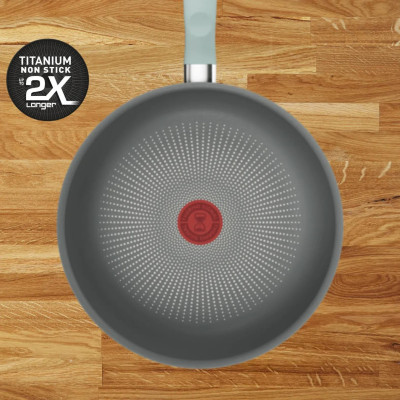 Сковорода ВОК Tefal Halo EUCALYPTUS, 26см, алюміній, бакеліт, сірий Сковорода ВОК Tefal Halo EUCALYPTUS, 26см, алюміній, бакеліт, сірий
