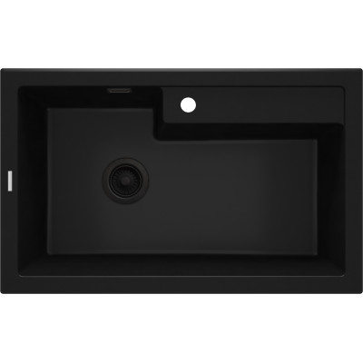 Мийка кухонна Deante Eridan, граніт, прямокутна, без крила, 800х500х214мм, чаша - 1, врізна, чорна Мийка кухонна Deante Eridan, граніт, прямокутна, без крила, 800х500х214мм, чаша - 1, врізна, чорна