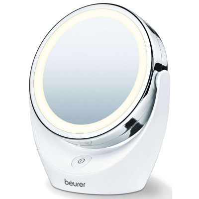 Дзеркало косметичне Beurer настільне, діаметр-11см, AААx3 в комплекті, підсвічування, білий Дзеркало косметичне Beurer настільне, діаметр-11см, AААx3 в комплекті, підсвічування, білий