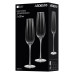 ARDESTO Набір келихів для шампанського Black Mars Orion 220мл, 2шт, скло, прозоро-сірий ARDESTO Набір келихів для шампанського Black Mars Orion 220мл, 2шт, скло, прозоро-сірий