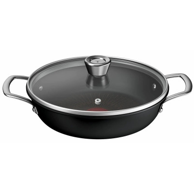 Сотейник Tefal Excellence+, з кришкою, 24см, алюміній, скло, бакеліт, чорний Сотейник Tefal Excellence+, з кришкою, 24см, алюміній, скло, бакеліт, чорний