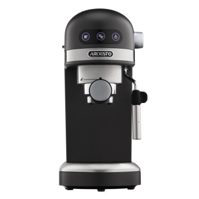 Кавоварка ARDESTO ріжкова 1.4л, мелена, ручний капучинатор, підігрів чашок, чорний