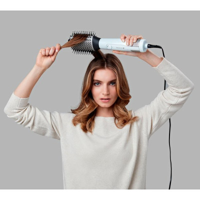 Фен-щітка Remington HydraLuxe, 1200Вт, 3 режими, іонізація, хол. обдув, кераміка, білий