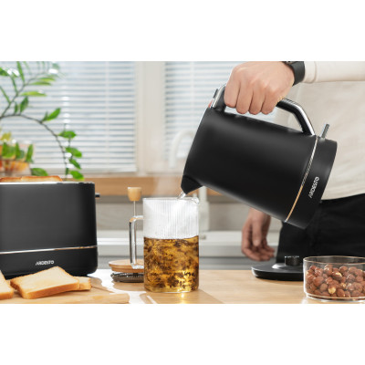 Електрочайник ARDESTO Timeless Elegance, 1.7л, Otter, пластик, чорний матовий Електрочайник ARDESTO Timeless Elegance, 1.7л, Otter, пластик, чорний матовий