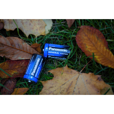 Батарейка Panasonic GENERAL PURPOSE вугільно-цинкова D(R20) плівка, 2 шт.