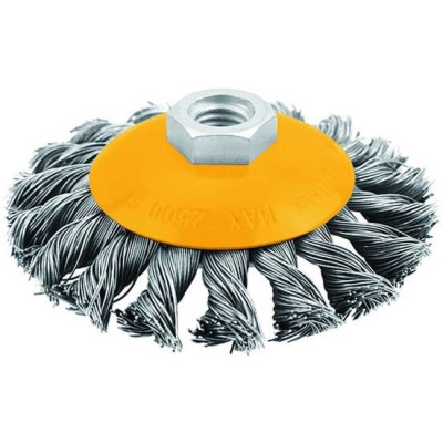 Щітка дискова Tolsen, рифлений дріт 0.5мм, 100мм, різьблення M14