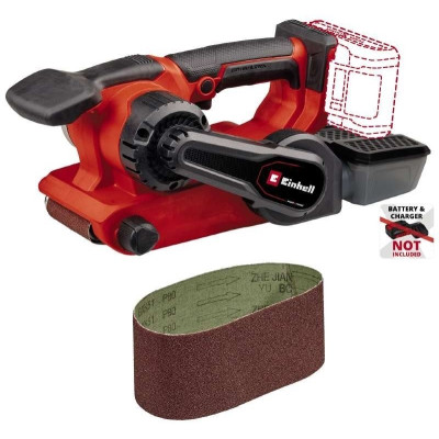 Einhell Шліфмашина стрічкова акумуляторна TP-BS 18/457LI BL - Solo, PXC, 18В, 120-250м•хв, стрічка 457х75мм, безщіткова, 2.58кг, без АКБ і ЗП