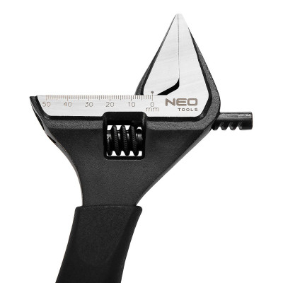 Neo Tools Ключ розвідний 250 мм, 0-50мм, сталь CrV, DіN 3117, прогумована рукоятка Neo Tools Ключ розвідний 250 мм, 0-50мм, сталь CrV, DіN 3117, прогумована рукоятка