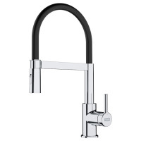 Змішувач для кухні Franke Lina, довж.виливу - 215мм, гнучкий, 1важіль, хром-чорний Змішувач для кухні Franke Lina, довж.виливу - 215мм, гнучкий, 1важіль, хром-чорний