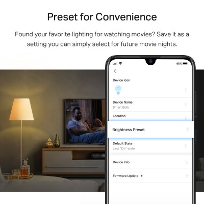 Розумна Wi-Fi лампа TP-LINK Tapo L510E 2 шт. N300 Розумна Wi-Fi лампа TP-LINK Tapo L510E 2 шт. N300