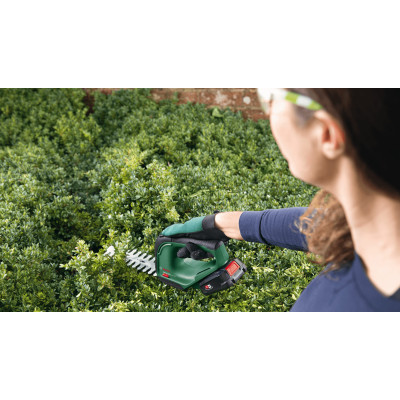 Ножиці для трави акумуляторні Bosch AdvancedShear 18V-10  + насадка кущоріз 10/20см крок різу 8мм 1xPBA 2.0Ah 2.45кг