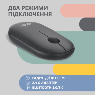 2E Миша MF300 Silent WL BT black