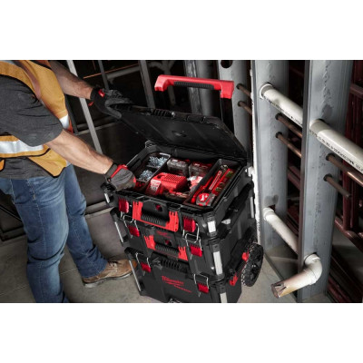 Кейс для інструменту Milwaukee PACKOUT, 56х41х17см, IP65 пластик, метал Кейс для інструменту Milwaukee PACKOUT, 56х41х17см, IP65 пластик, метал