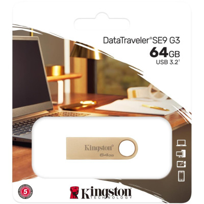 Накопитель Kingston 64GB USB 3.2 Type-A Gen1 DT SE9 G3 (DTSE9G3/64GB) Накопитель Kingston 64GB USB 3.2 Type-A Gen1 DT SE9 G3 (DTSE9G3/64GB)