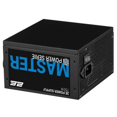 Блок питания 2E Master Power (750W), >80%, 80+ White, 120мм, 1xMB 24pin(20+4), 1xCPU 8pin(4+4), 3xMolex, 5xSATA, 4xPCIe 8pin(6+2)