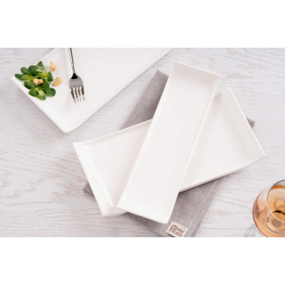 Блюдо ARDESTO, 30.5х9см, порцеляна, прямокутна, білий