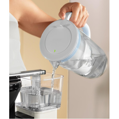 Фільтр-глечик Brita Glass Jug One скляний 2.5л (1.7л очищеної води) з фільтр-картриджем, синій