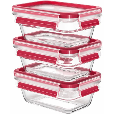 Набір контейнерів Tefal Master Seal, 3шт., скло, прозорий
