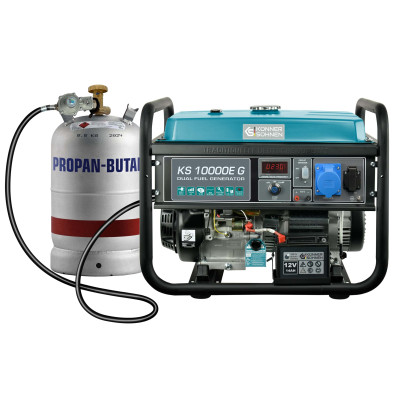 Генератор газобензиновий Konner&Sohnen KS 10000E G, LPG 230В, 8.0кВт, електростартер, 87кг Генератор газобензиновий Konner&Sohnen KS 10000E G, LPG 230В, 8.0кВт, електростартер, 87кг