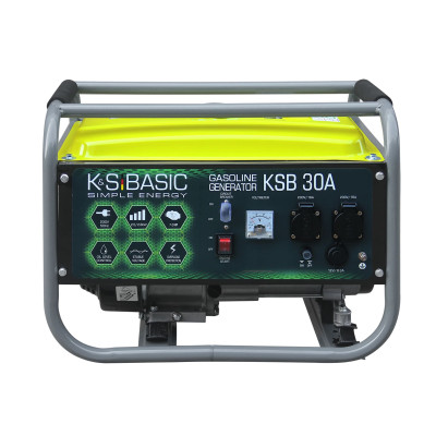 Генератор бензиновий Konner&Sohnen BASIC KSB 30A, 230В, 2.8кВт, ручний стартер, 36.2кг Генератор бензиновий Konner&Sohnen BASIC KSB 30A, 230В, 2.8кВт, ручний стартер, 36.2кг