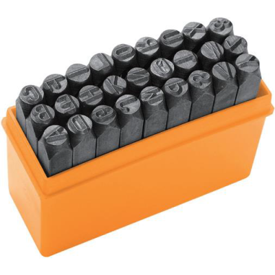 Літери для штампування Tolsen, латинські літери, 6х62мм, HRC 48-52, набір 27шт