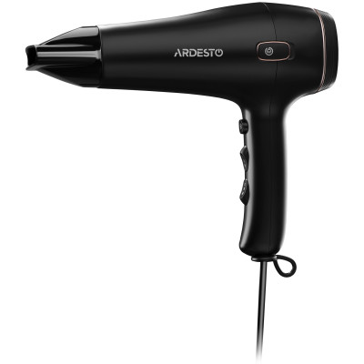 Фен ARDESTO HD-Y210, 1750-2100Вт, 2 швидкості, 3темп.режими, авто.змотування шнура, чорний Фен ARDESTO HD-Y210, 1750-2100Вт, 2 швидкості, 3темп.режими, авто.змотування шнура, чорний
