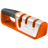 Точилка для ножів і ножиць Neo Tools, 54х195х38мм, 2 етапи заточування, карбід вольфраму та кераміка, ABS-пластик та TPR гума Точилка для ножів і ножиць Neo Tools, 54х195х38мм, 2 етапи заточування, карбід вольфраму та кераміка, ABS-пластик та TPR гума