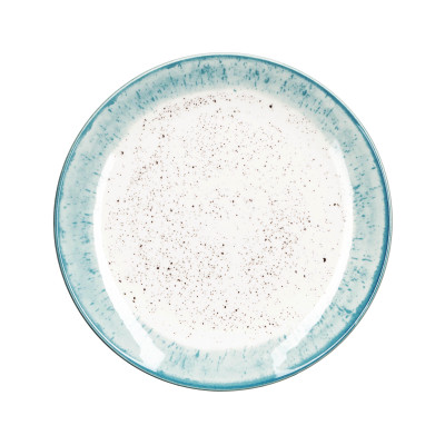 ARDESTO Тарілка десертна Siena, 19см, порцеляна, біло-блакитний