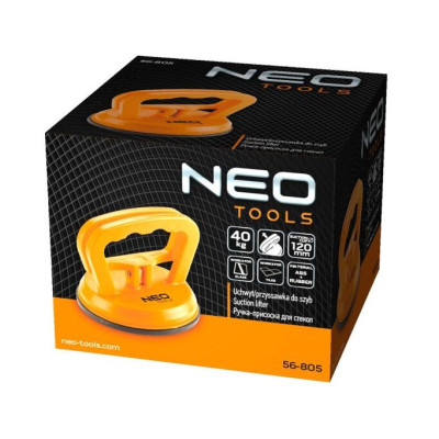 Neo Tools Присоска вакуумна, одинарна, пластиковий корпус, діаметр 120мм, 40кг Neo Tools Присоска вакуумна, одинарна, пластиковий корпус, діаметр 120мм, 40кг