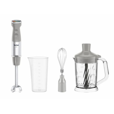 Блендер Tefal заглибний Quickchef+ 1000Вт, 3в1, чаша-800мл, чопер-1000мл, турборежим, сріблясто-сірий Блендер Tefal заглибний Quickchef+ 1000Вт, 3в1, чаша-800мл, чопер-1000мл, турборежим, сріблясто-сірий