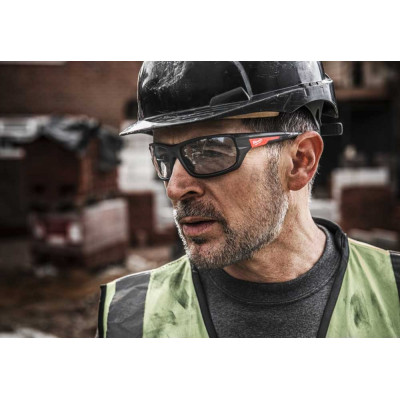 Окуляри захисні Milwaukee Performance, протиосколкові, лінзи-сірі, полікарбонат