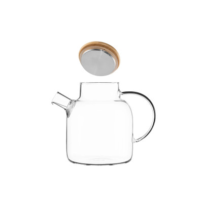 ARDESTO Заварник Gemini 1500мл, боросилікатне скло, бамбук, прозорий ARDESTO Заварник Gemini 1500мл, боросилікатне скло, бамбук, прозорий