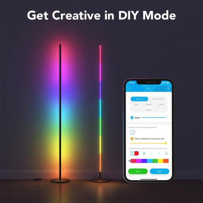 Торшер розумний Govee H6076, 1000Lm, RGBICW, WI-FI/Bluetooth, чорний (H6076312) Торшер розумний Govee H6076, 1000Lm, RGBICW, WI-FI/Bluetooth, чорний (H6076312)