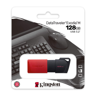 Kingston Накопичувач 128GB USB 3.2 Gen1 DT Exodia Black Red Kingston Накопичувач 128GB USB 3.2 Gen1 DT Exodia Black Red