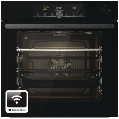 Gorenje Духова шафа електрична, 77л, A+, пара, дисплей, 300 °C, Wi-Fi, чорний Gorenje Духова шафа електрична, 77л, A+, пара, дисплей, 300 °C, Wi-Fi, чорний