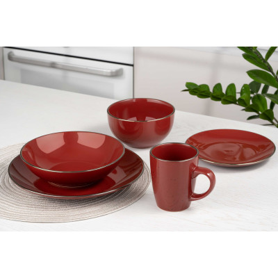 ARDESTO Тарілка обідня Bagheria, 26 см, Sangria, кераміка