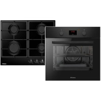 Комплект Hansa (духовка електрична + емальована газова поверхня), чорний