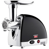 М'ясорубка ARDESTO, 1800Вт, 2кг/хв, 3 решітки, насадка для ковбас, кеббе, 4 терки, пластик, чорно-сріб.