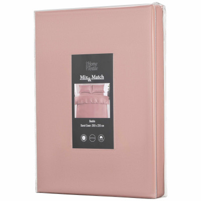 Підковдра ARDESTO Mix&Match Premium, 200х220см, 100% бавовна, сатин, рожевий світлий
