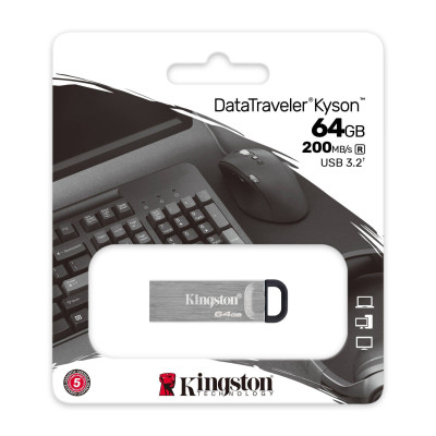 Накопитель Kingston 64GB USB 3.2 Type-A Gen1 DT Kyson (DTKN/64GB) Накопитель Kingston 64GB USB 3.2 Type-A Gen1 DT Kyson (DTKN/64GB)