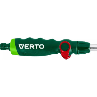 Зрошувач ручний Verto, 1/2"-3/4", штанга 77-113см, 10 функцій, плавне регулювання напору води великим пальцем, тримач двокомпонентний