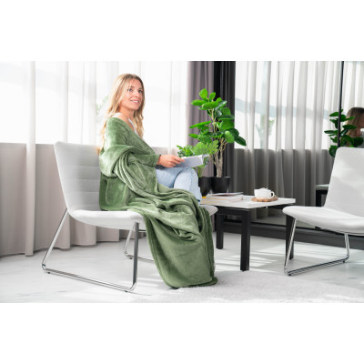 Плед ARDESTO Flannel, 160х200см, 100% поліестер, зелений