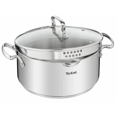 Tefal Каструля DUETTO+, 5л, з кришкою, нержавюча сталь, скло Tefal Каструля DUETTO+, 5л, з кришкою, нержавюча сталь, скло