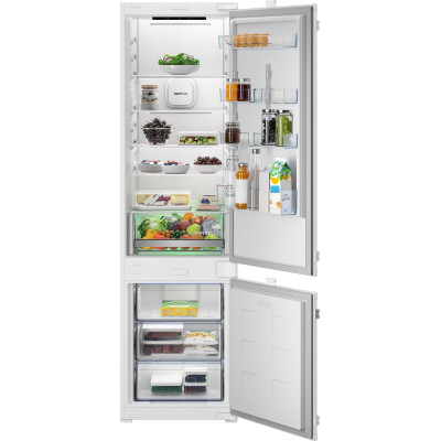 Холодильник Beko вбудований з нижн. мороз., 194x54x55, xолод.відд.-224л, мороз.відд.-76л, 2дв., D, NF, HarvestFresh, білий