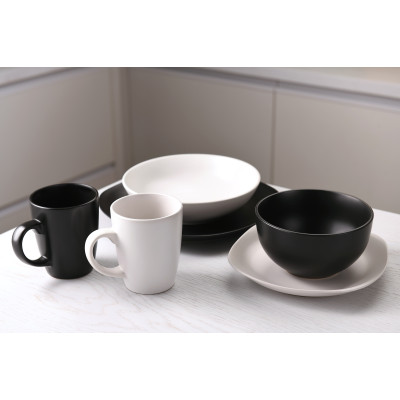 ARDESTO Тарілка обідня квадратна Molize, 27х27 см, чорна, кераміка