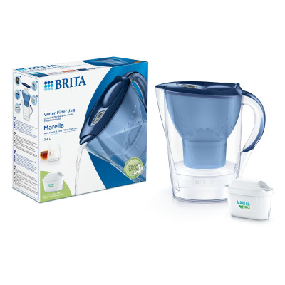 Фільтр-глечик Brita Marella Memo MXPro 2.4л (1.4л очищеної води) з фільтр-картриджем, синій
