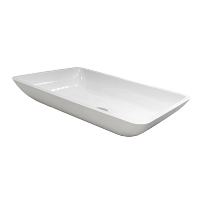 Раковина, умивальник Adamant LOWER, штучний камінь, прямокут., без отвору для змішувача та переливу, 560x360x100мм, накладний, білий Раковина, умивальник Adamant LOWER, штучний камінь, прямокут., без отвору для змішувача та переливу, 560x360x100мм, накладний, білий