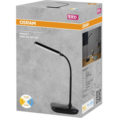 Лампа настільна OSRAM Panan DISK SQ 12W 3000К 4000К 6500К з димером, білий