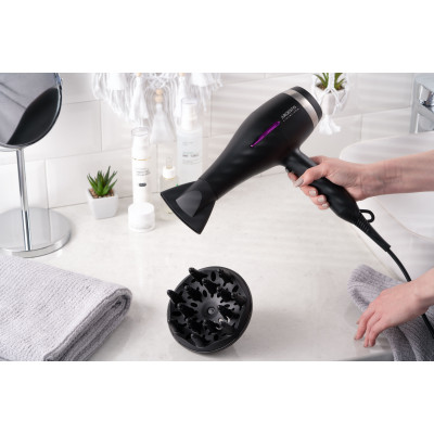 Фен ARDESTO Violet PRO HD-Y223PRO, 1850-2200Вт, 2 швидкості , 3 темп.режими, дифузор, чорний