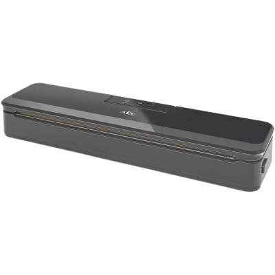 Вакууматор AEG для рулонів, пакетів і контейнерів, 80Вт, 30см, електронне керування, +10 пакетів, пластик, чорний